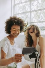 women laughing together